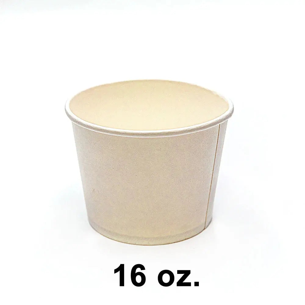 Round White Paper Soup Container Base 16 oz 520 No - food container disposable
