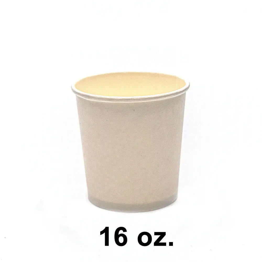Round White Paper Soup Container Base 16 oz Not Co - food container disposable