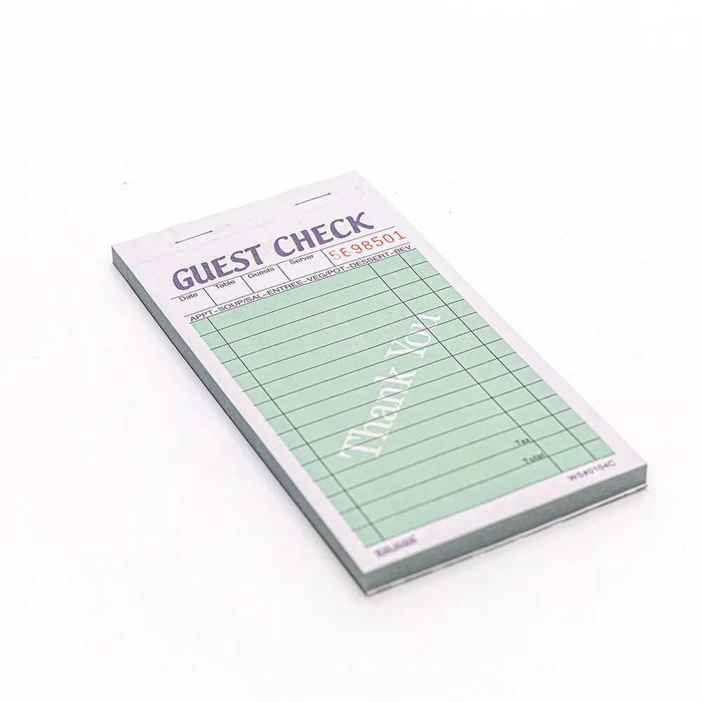 WS Duplicate Interleaving Carbonless Guest Check Book - 50/Case SUPERWIN