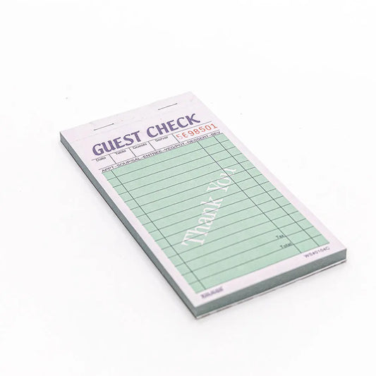 WS Duplicate Interleaving Carbonless Guest Check Book - 50/Case SUPERWIN
