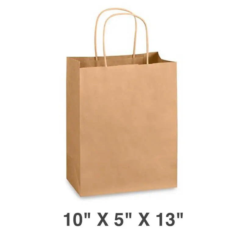 Kraftpaper bag with Handle Small 250 Case - restaurant supplies wholesale