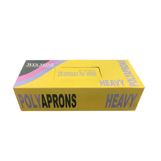 WS 28" X 46" White Poly Apron - 25/Box*10