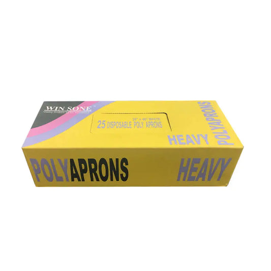 WS 28" X 46" White Poly Apron - 25/Box*10 APC