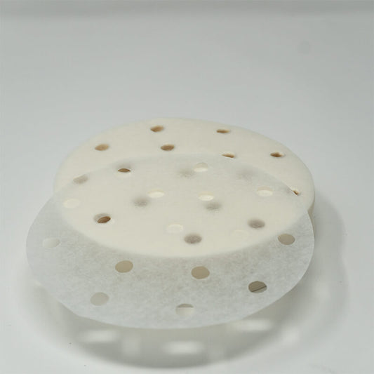 4.5" Round White Steamer Paper - 10000/Case
