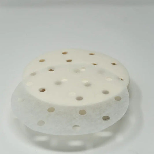 5" Round White Steamer Paper - 8000/Case NNF