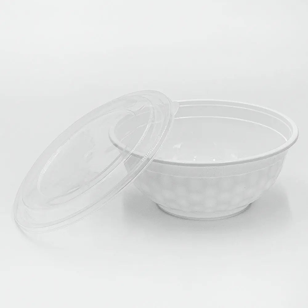SD 36 oz Round White Plastic Food Container Set 03 - food container disposable