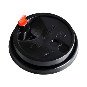 90 PP Black Injection Lid with Red Heart Stopper- 1,000pieces/case