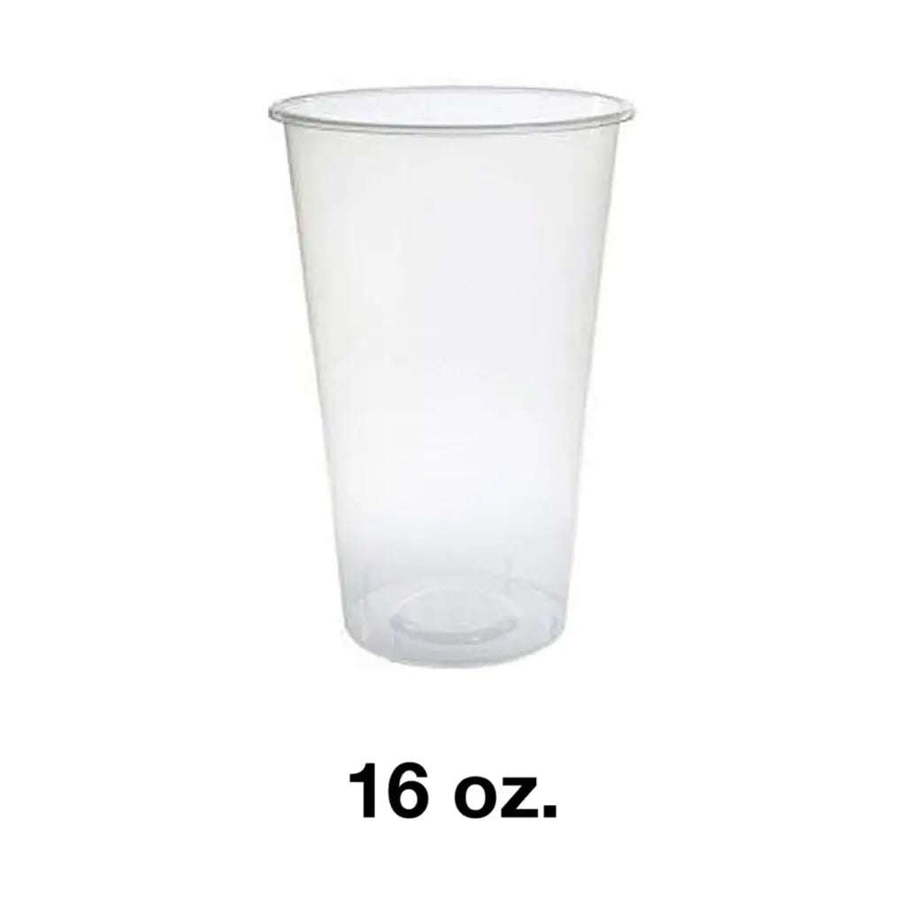 90 PP Clear Cold Cup hard 16 oz 500 Case - disposable cup restaurant