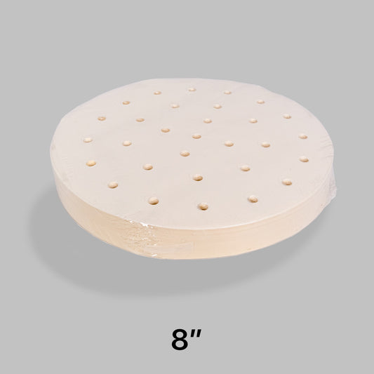 Round White Steamer Paper 8" - 2000/Case