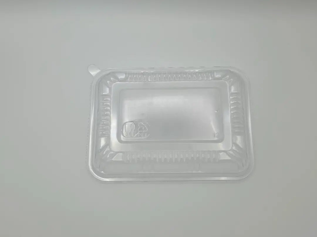 G-807 Rectangular Black Plastic Lunch Box Set 6 1/2" X 4" X 1 3/8" - 550/Case WL