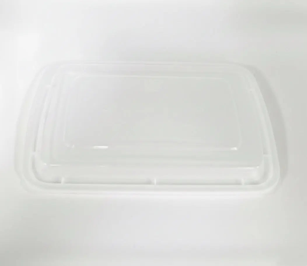 Clear plastic lid on a white background