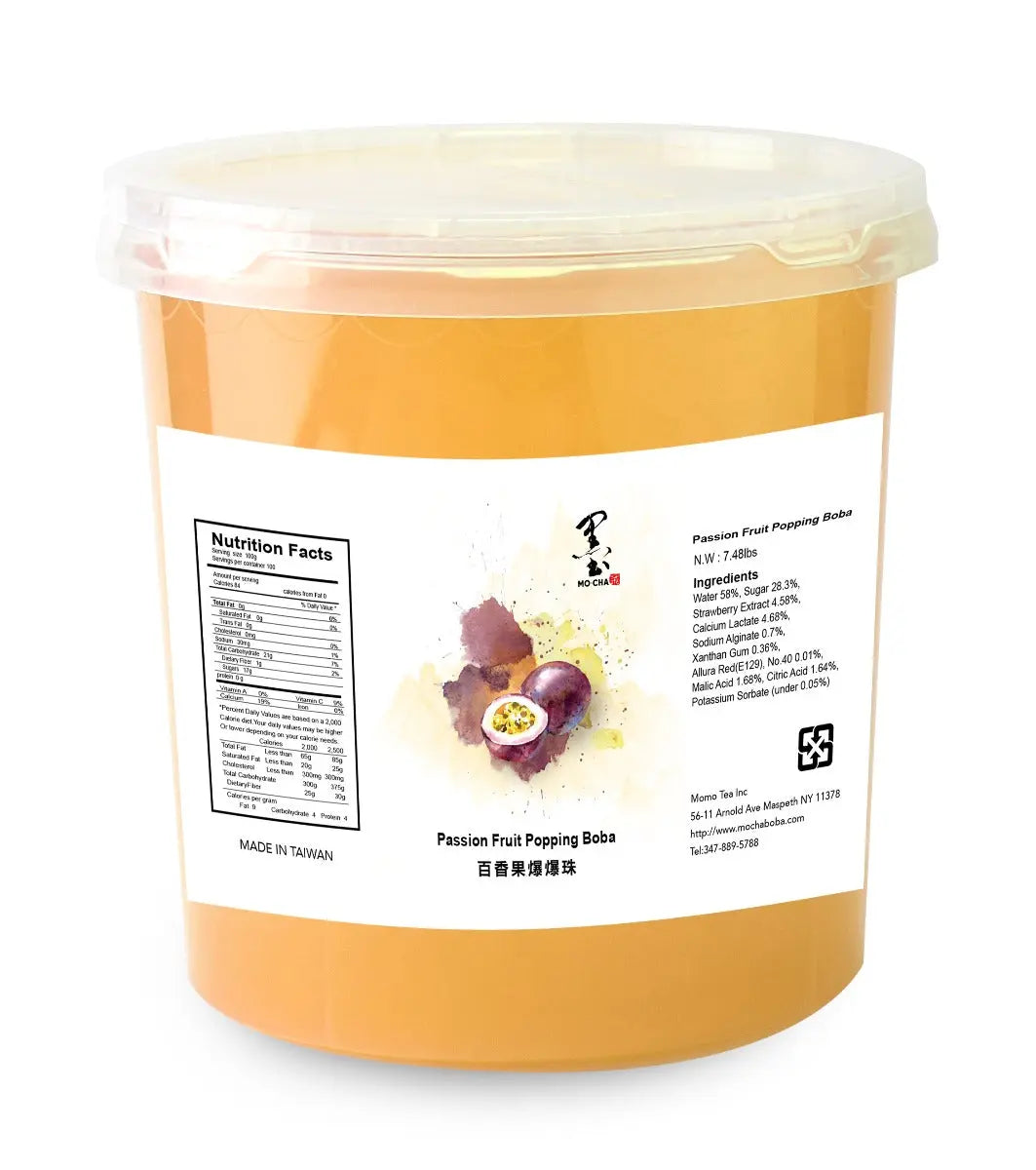 Mocha Passion Fruit Popping Boba 7 48 BLS Bottle 4 - restaurant supplies wholesale