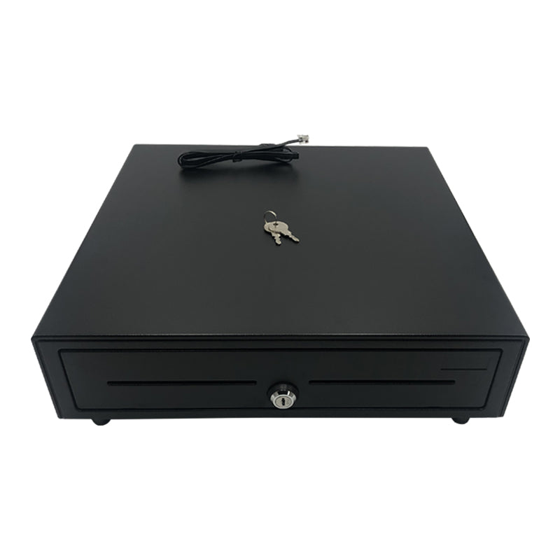 Black Steel Cash Drawer, 5 Bills/8 Coins