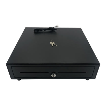 Black Steel Cash Drawer, 5 Bills/8 Coins