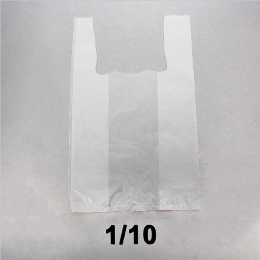 白色塑料T恤袋 1/10 - 580/箱