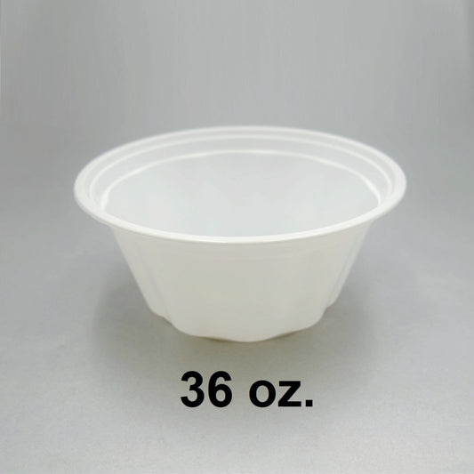 HT 36 盎司圆形白色塑料碗底（非组合）- 300/箱