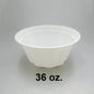 HT 36 oz. Round White Plastic Bowl Base (Not Combo) - 300/Case
