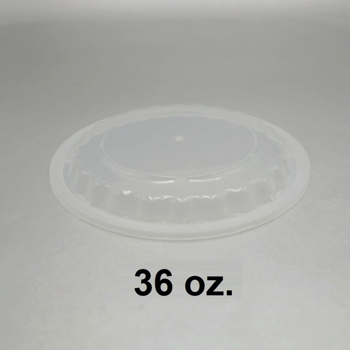 HT 36 oz. Round White Plastic Bowl Lid - 300/Case