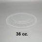 HT 36 oz. Round White Plastic Bowl Lid - 300/Case