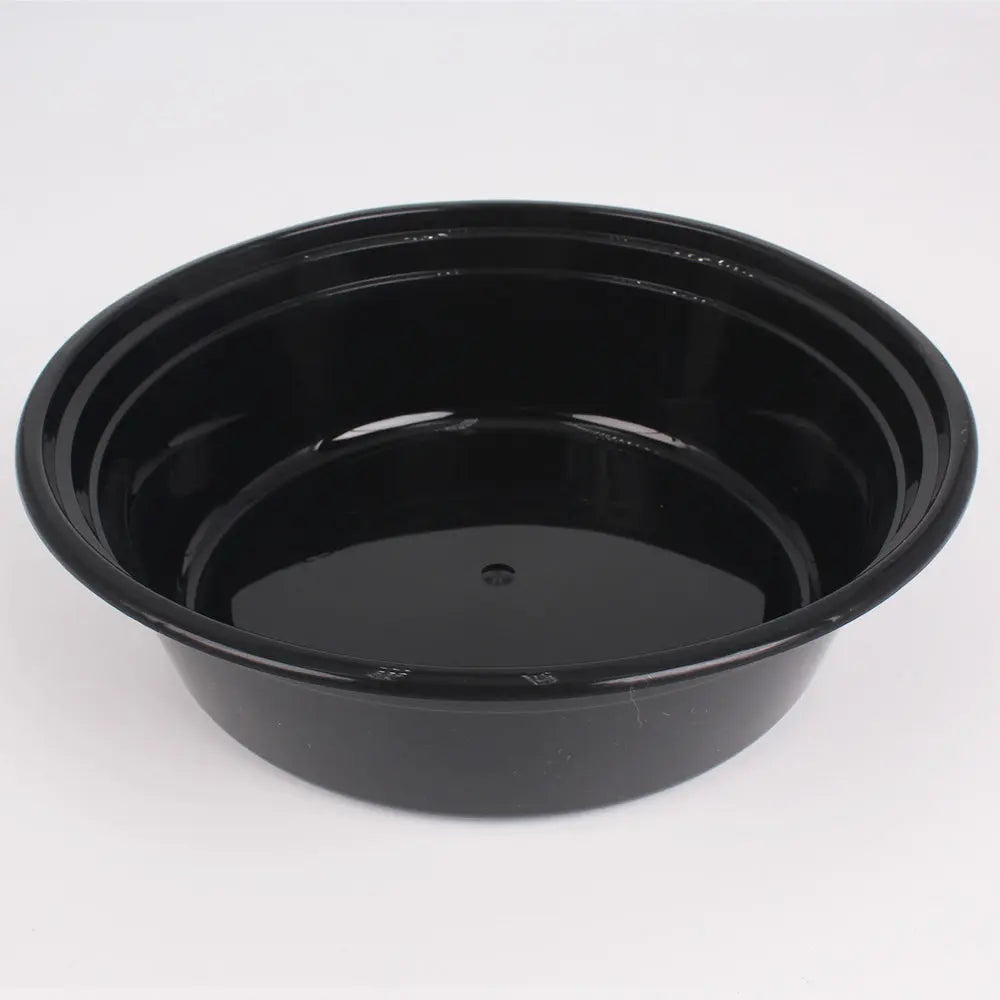 SUPERWIN 729 32 oz. black round plastic container set product view