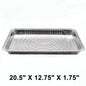 WS Full Size 20.5" X 12.75" X 1.75" Rectangular Aluminum Foil Steam Table Pan Shallow (Not Combo) - 40/Case