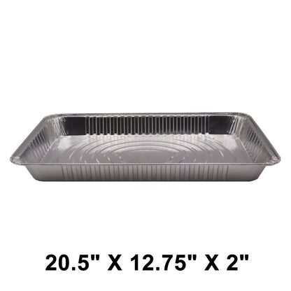 WS 全尺寸 20.5 英寸 X 12.75 英寸 X 2 英寸 长方形铝箔蒸盘 中号（非组合） - 40 个/箱