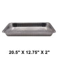 WS 全尺寸 20.5 英寸 X 12.75 英寸 X 2 英寸 长方形铝箔蒸盘 中号（非组合） - 40 个/箱