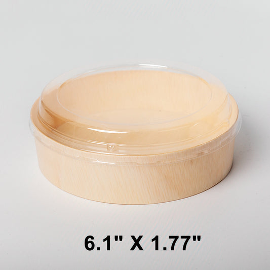 优质圆形木盒套装 6.1 X 1.77 - 300/箱