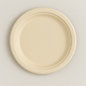 Bagasse 9" Compostable Round Plate - 400/Case