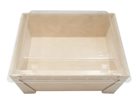 WBS-435 - 5" Square Wooden Container Togo Food Sushi Box Serving Trays Fresh2