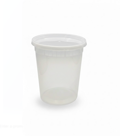 White plastic cup on a white background