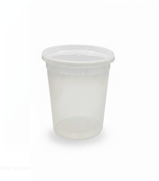 White plastic cup on a white background