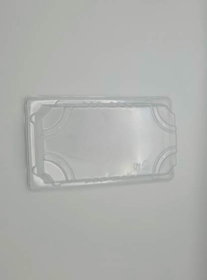 G-00 长方形黑色塑料寿司托盘容器，带盖（5 1/2 英寸 x 3 1/8 英寸 x 1 7/8 英寸）- 800 套/箱