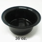 AHD 36 oz. Round Black Plastic Bowl Base 8340 (Not Combo) - 200/Case