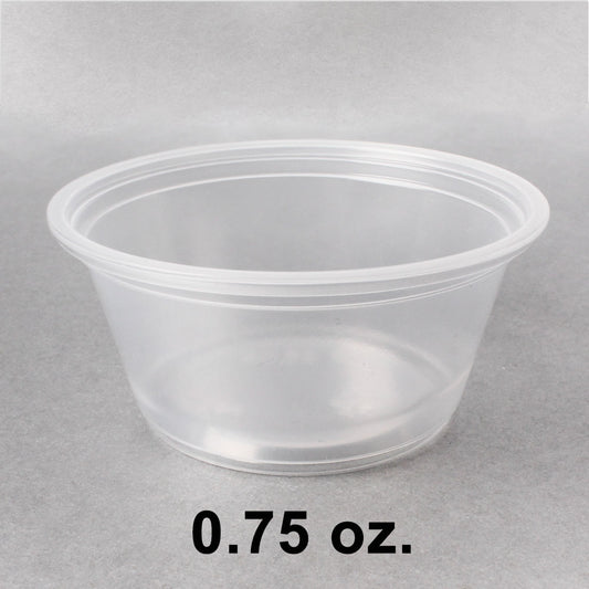 0.75盎司透明塑料分装杯（非套装）- 2500/箱