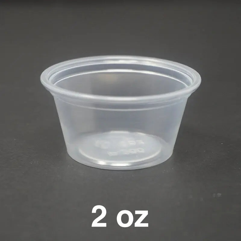 Clear plastic 2 oz portion cup