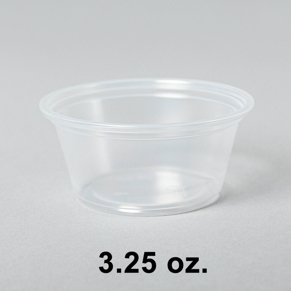 3.25盎司透明塑料分装杯（非套装）- 2000/箱