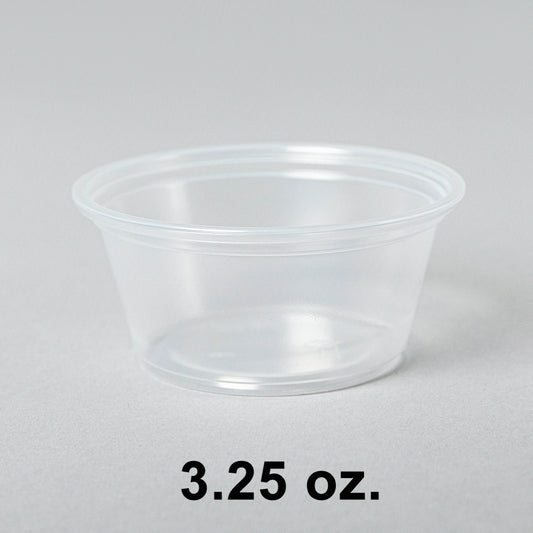 3.25盎司透明塑料分装杯（非套装）- 2000/箱