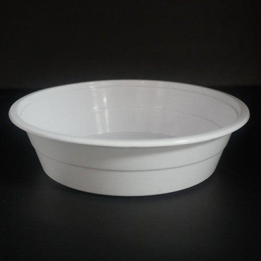 FH 18oz. Round White Plastic Deli Container Set - 150/Case