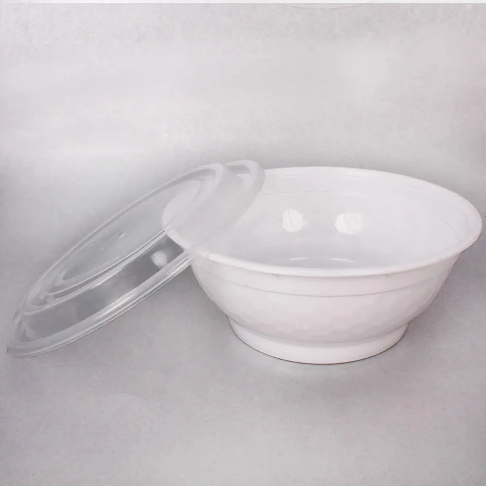 36 oz. white round plastic container