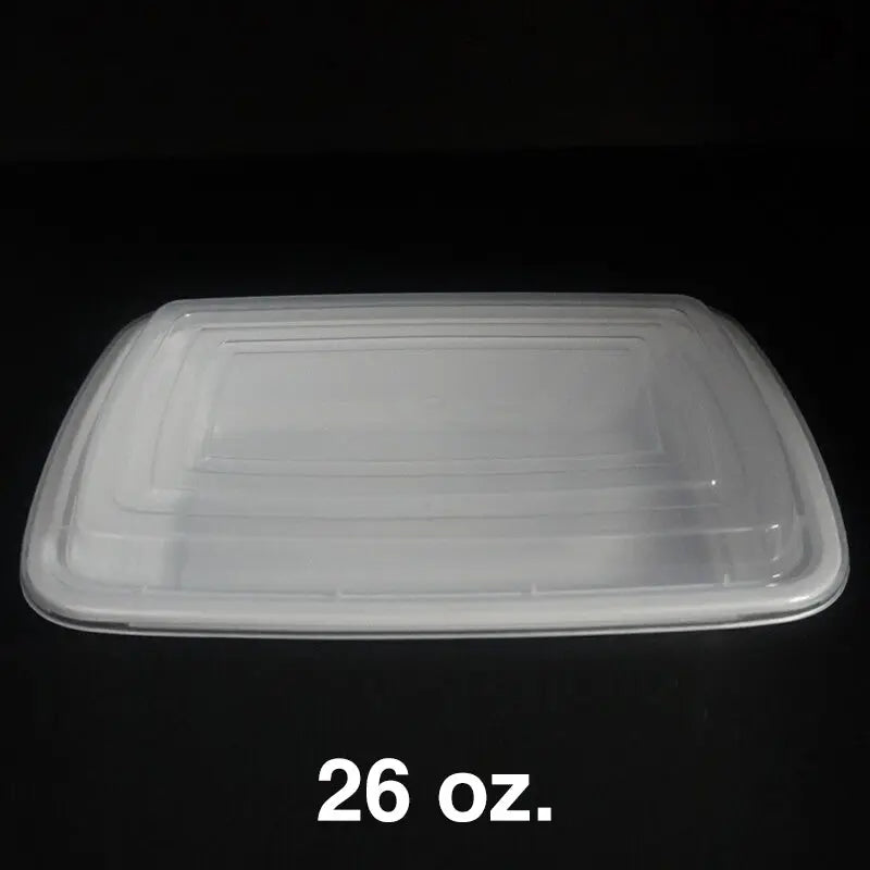 26 oz. white rectangular plastic container