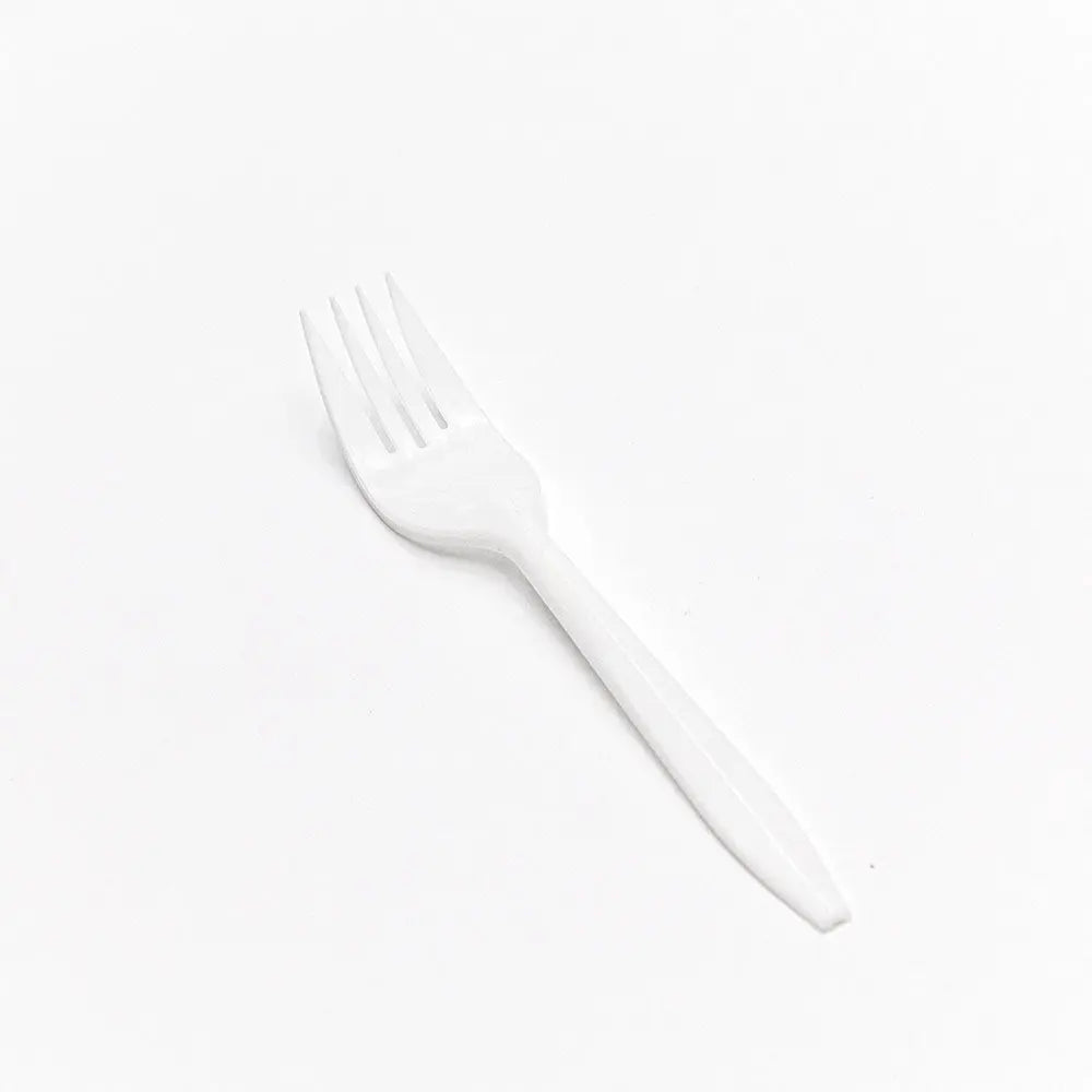 6 英寸白色亚洲款塑料叉