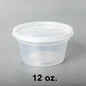 12 oz. Round Clear Plastic Soup Container Set - 240/Case