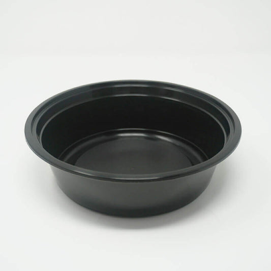 SD 32 盎司圆形黑色塑料食品容器套装 (729) - 150/箱
