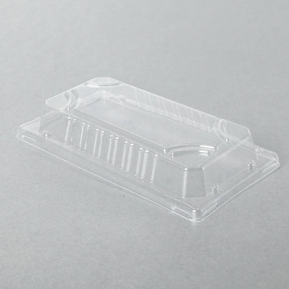 0.6-L Rectangular Clear Plastic Sushi Tray Container Lid 6 3/8" X 3 1/2" X 1 1/8" - 1500/Case
