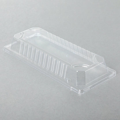 001-L Rectangular Clear Plastic Sushi Tray Container Lid 8 3/4" X 3 4/5" X 1 3/8" - 1400/Case