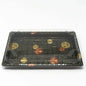 TZ Black 8 1/2" X 5 1/4" X 5/8" Plastic Rectangular Sushi Tray Container with Lid - 1000/Case