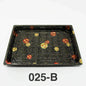 025-B 长方形黑色塑料寿司托盘容器底座（非组合）10 1/4英寸 X 7 3/8英寸 X 7/8英寸 - 504个/箱
