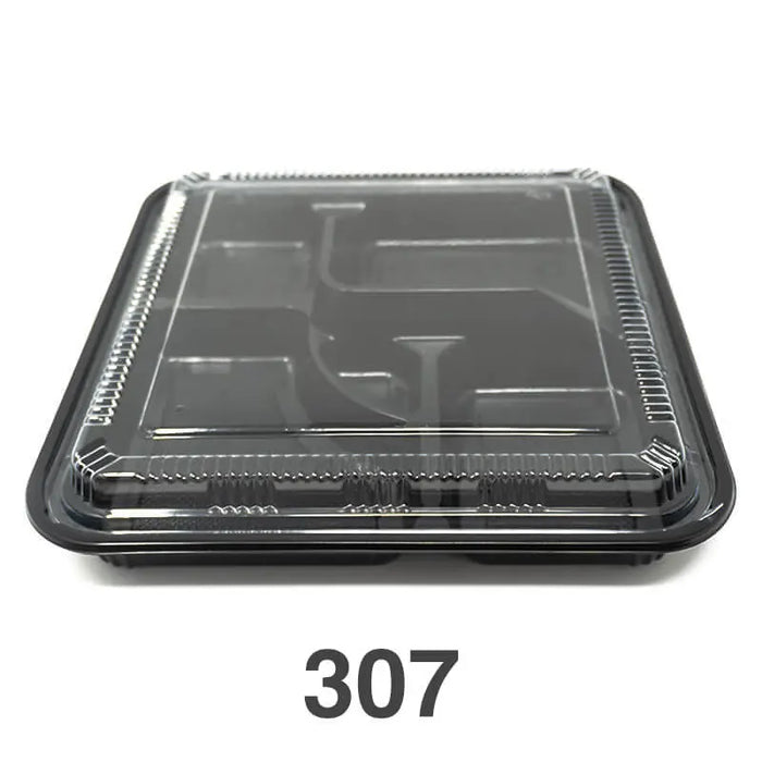 307 Square Black Plastic Bento Box Set 10 5 8 X 10 - bento box food container