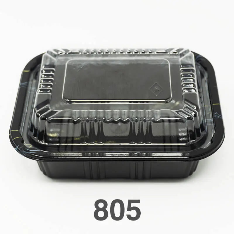 TZ 805 black patterned lunch box set product view